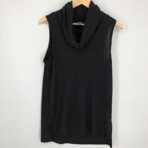 Sundays‎ in Brooklyn Womens Tunic Tank Top Size Small Black Cowl Neck High Low